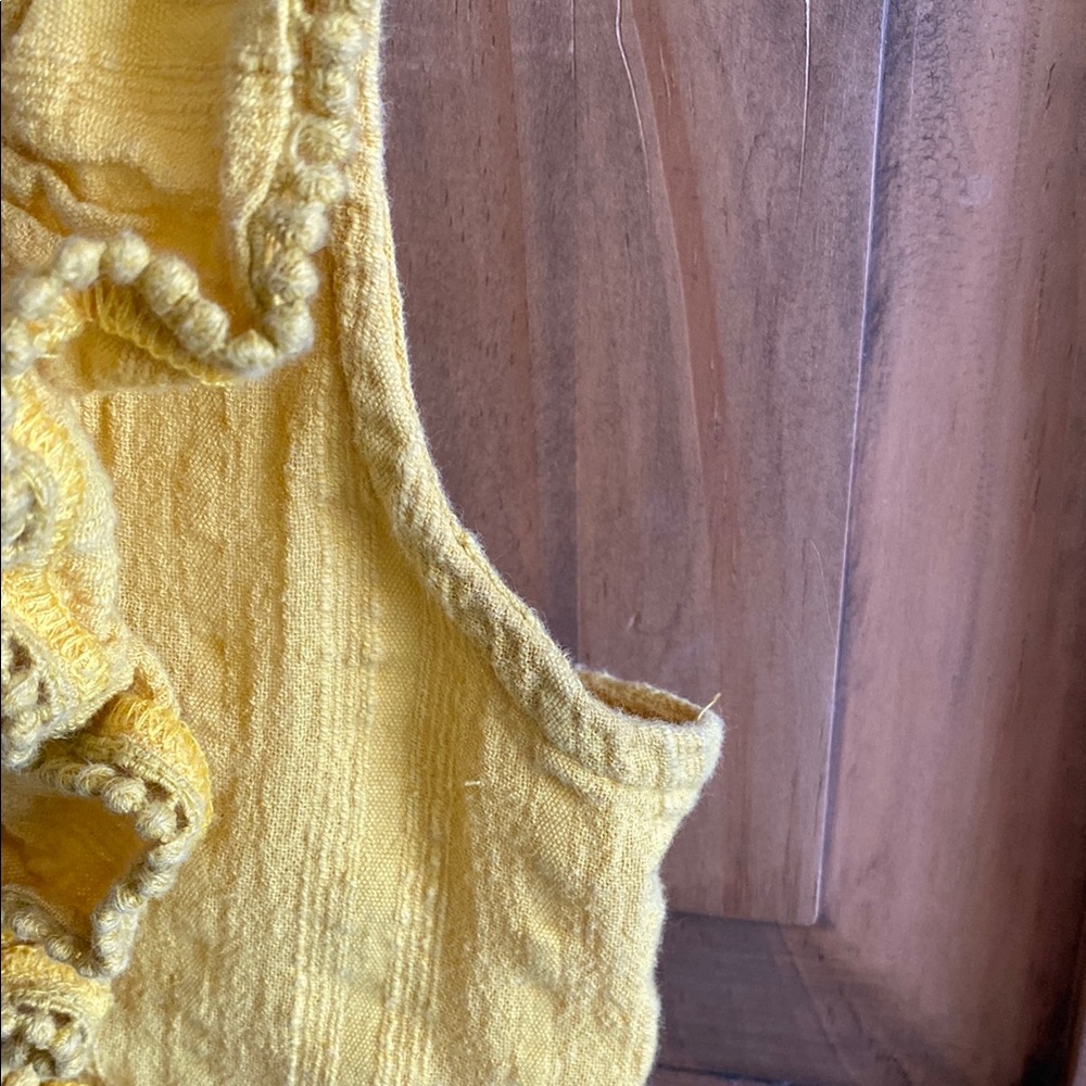 Free People Yellow Ruffled Crop Top - Picture 4 of 15